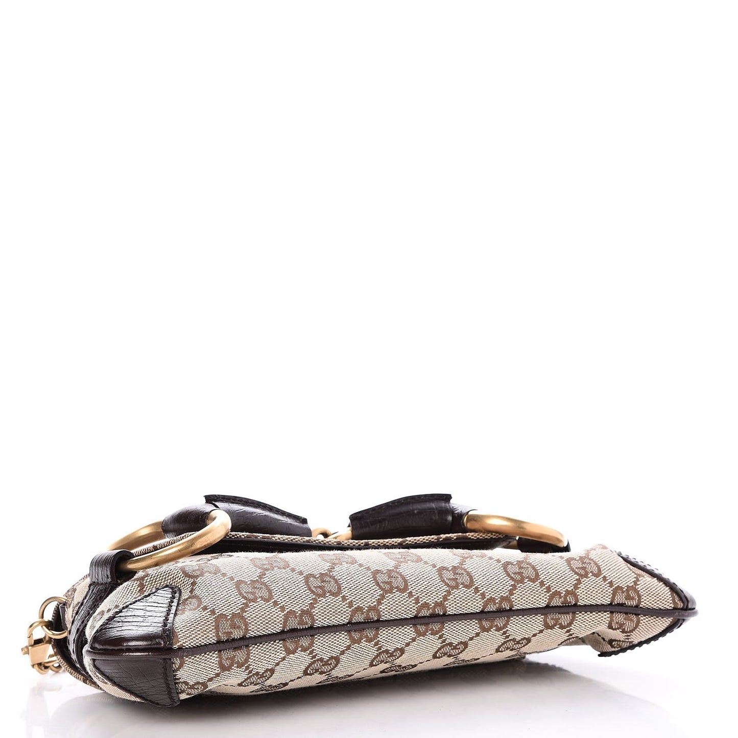 Monogram Horsebit Clutch Dark Brown