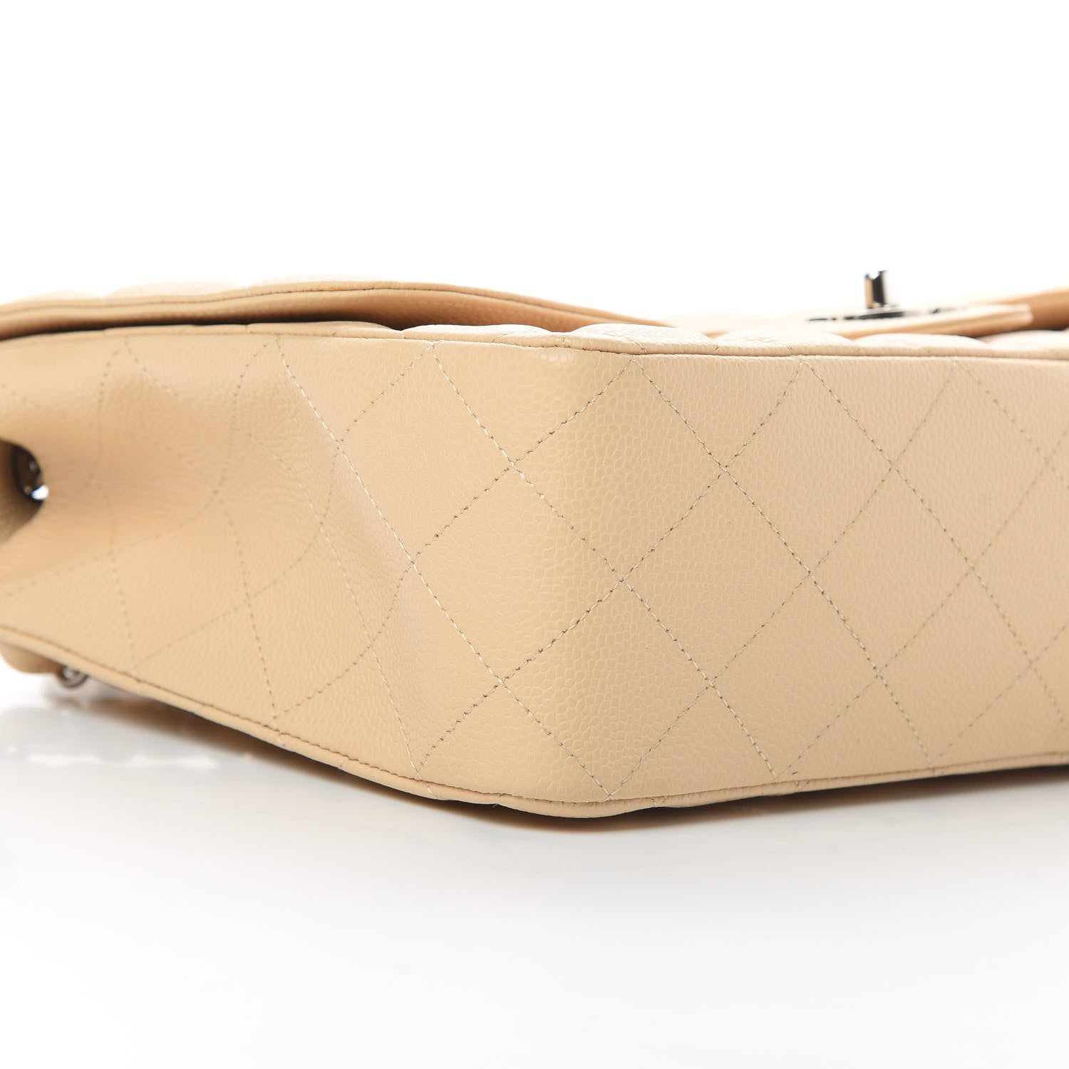 Chanel Caviar Quilted Jumbo Single Flap Beige Clair 9 of 12
