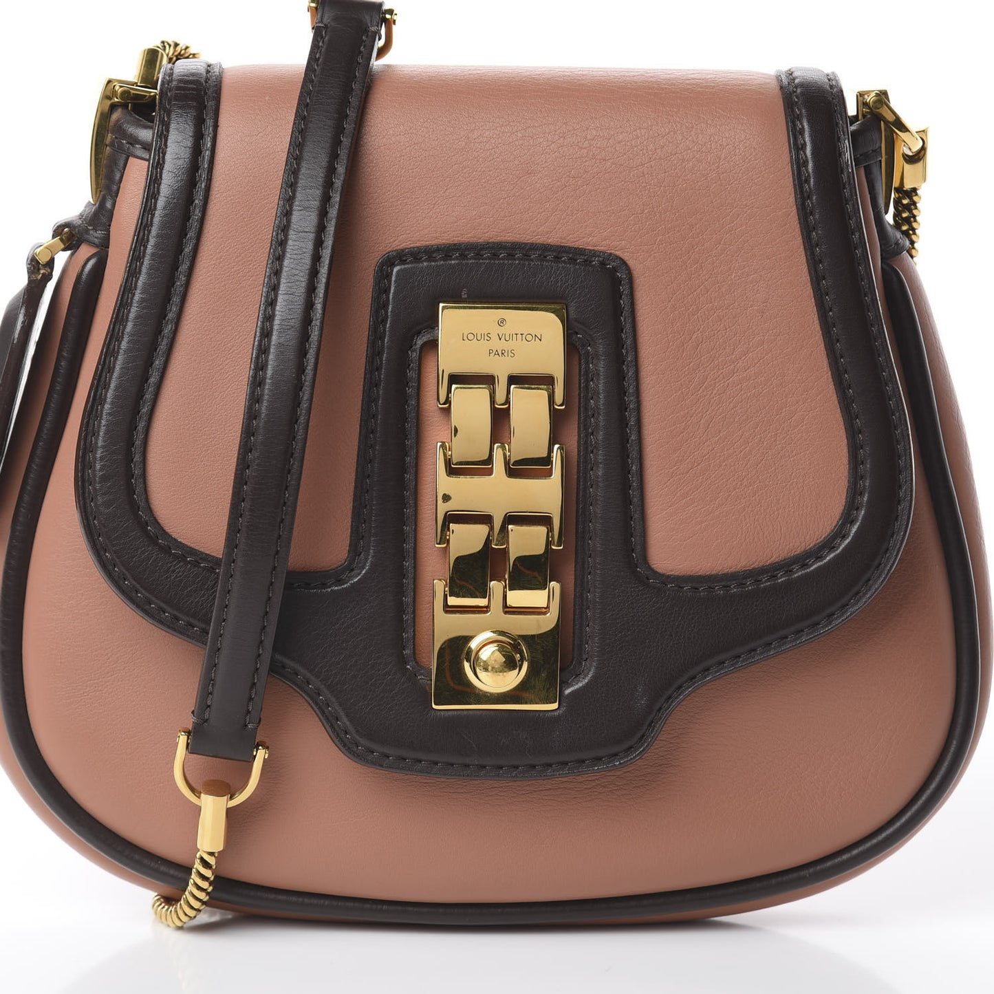 Cuir Art Deco Trapeze Rose Velours