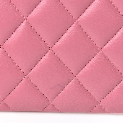 Chanel Sheepskin Quilted Mademoiselle Vintage Zip Pouch Pink 7 of 7
