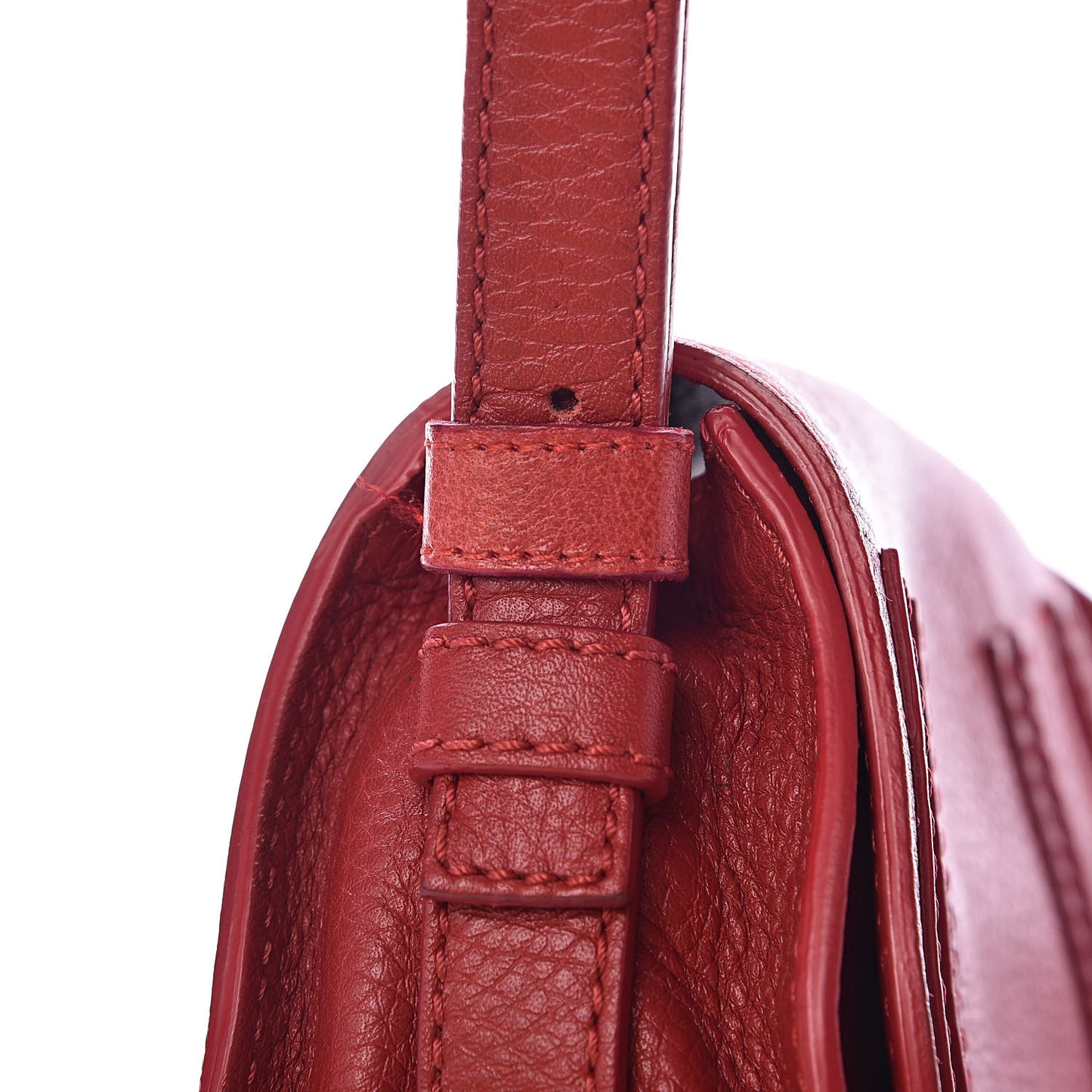 Calfskin Mini Marcie Round Crossbody Bag Red