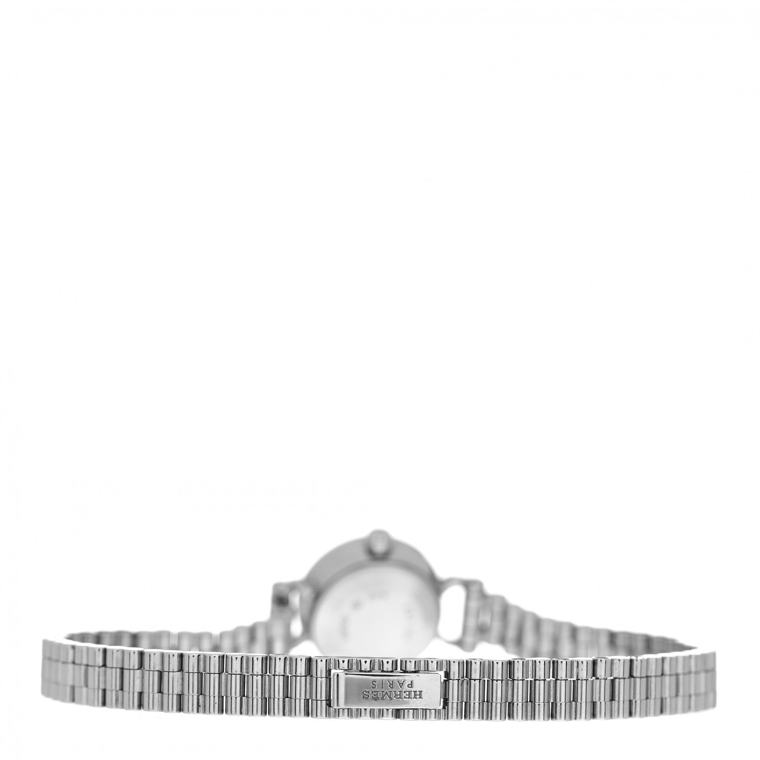 Hermes 18K White Gold Diamond 16mm Faubourg Quartz Watch 3 of 5