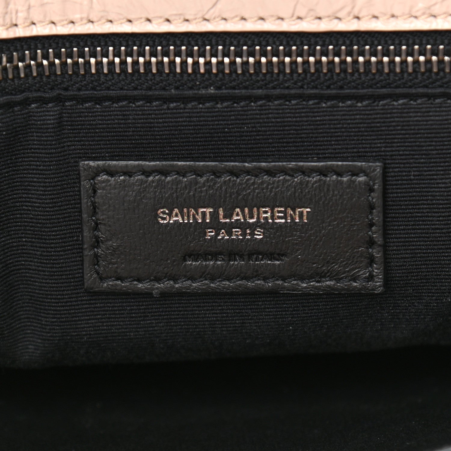 Saint Laurent Crinkled Calfskin Matelasse Monogram Medium Niki Chain Satchel Natural 6 of 12