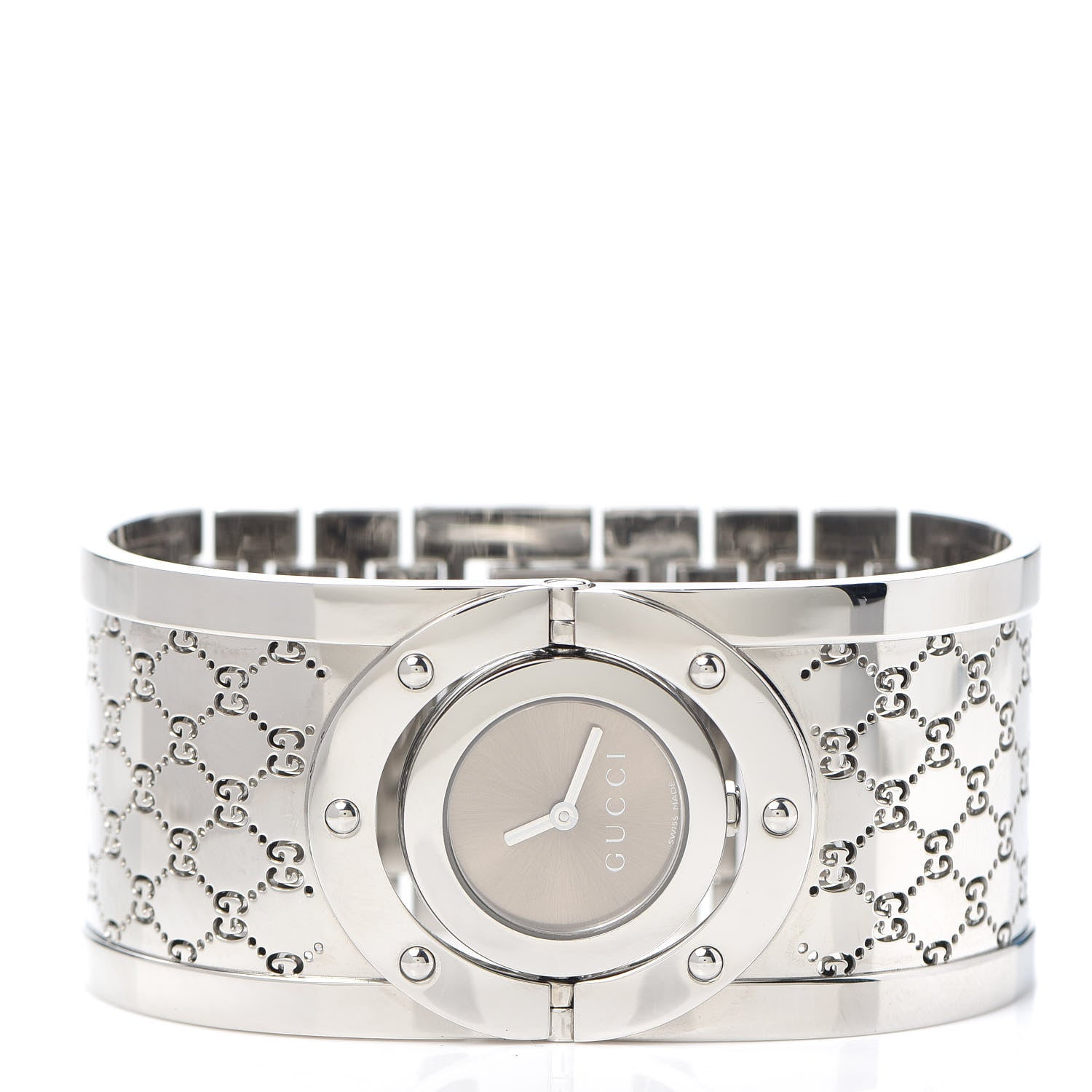 Gucci Stainless Steel 33mm Twirl Quartz Watch Brown 2 of 6