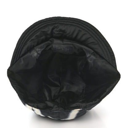 Chanel Fabric Printed Cap Hat Black White 7 of 8