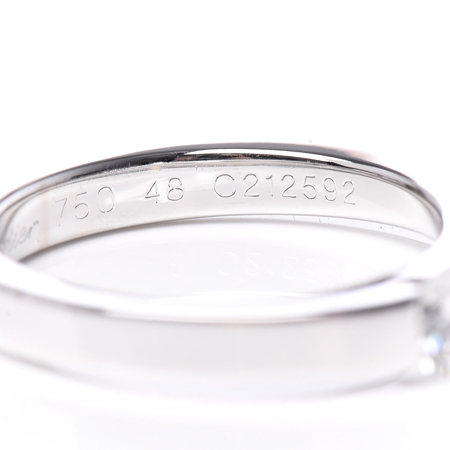 18K White Gold Diamond Date With Ring 48 4.5