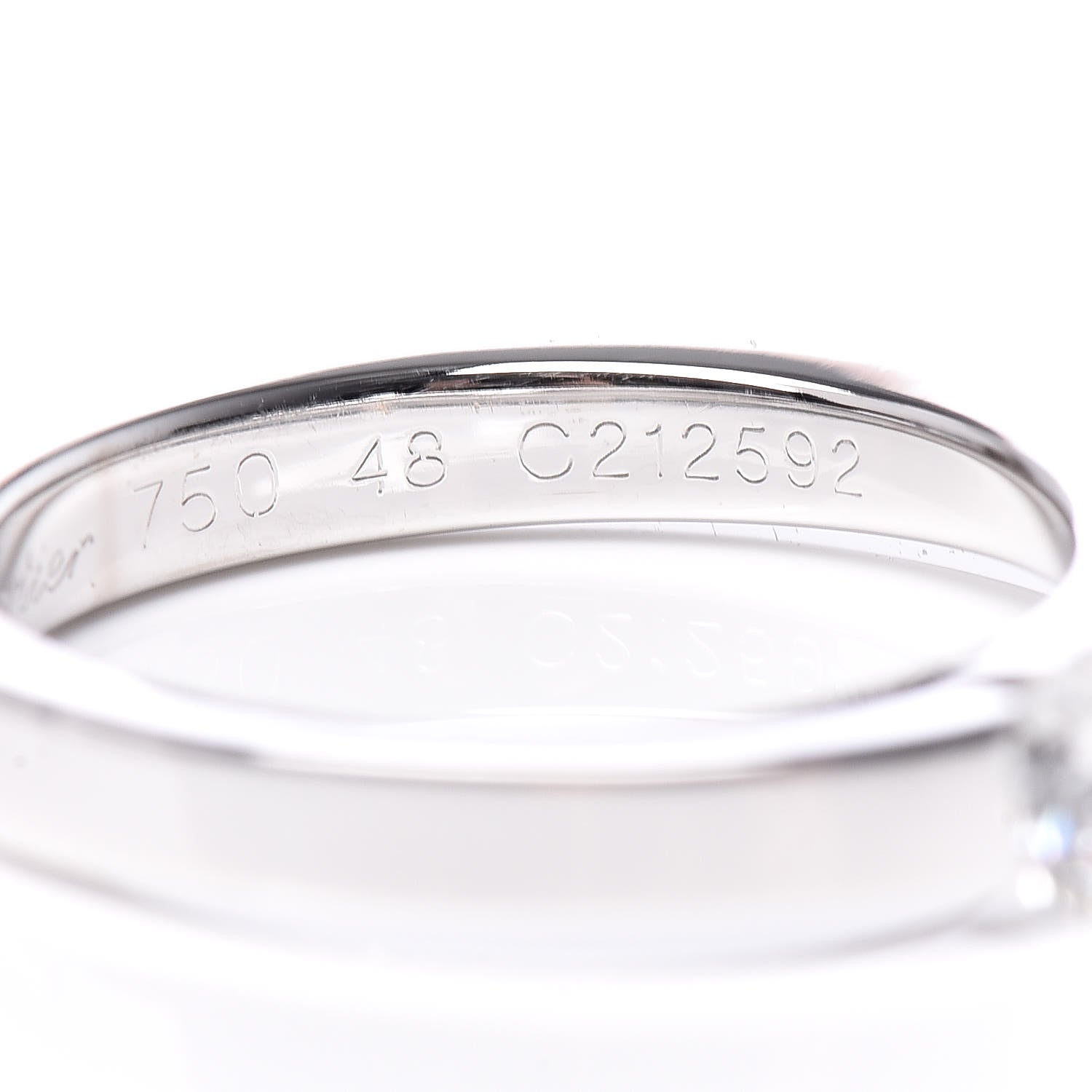 Cartier 18K White Gold Diamond Date With Ring 48 4.5 6 of 7