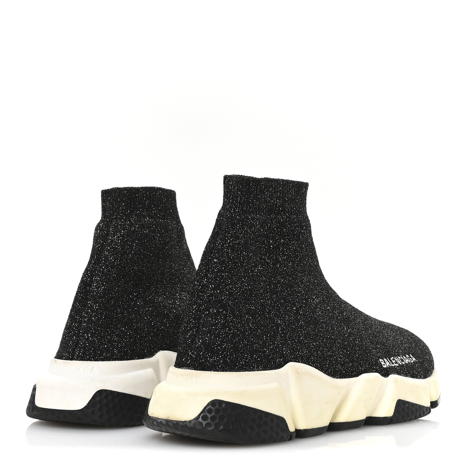 Balenciaga Knit Metal Womens Speed Sneakers 40 Black Gold 5 of 7