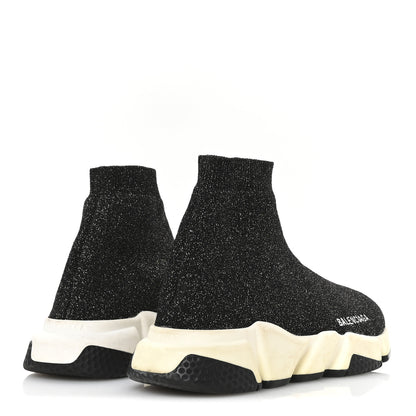 Balenciaga Knit Metal Womens Speed Sneakers 40 Black Gold 5 of 7