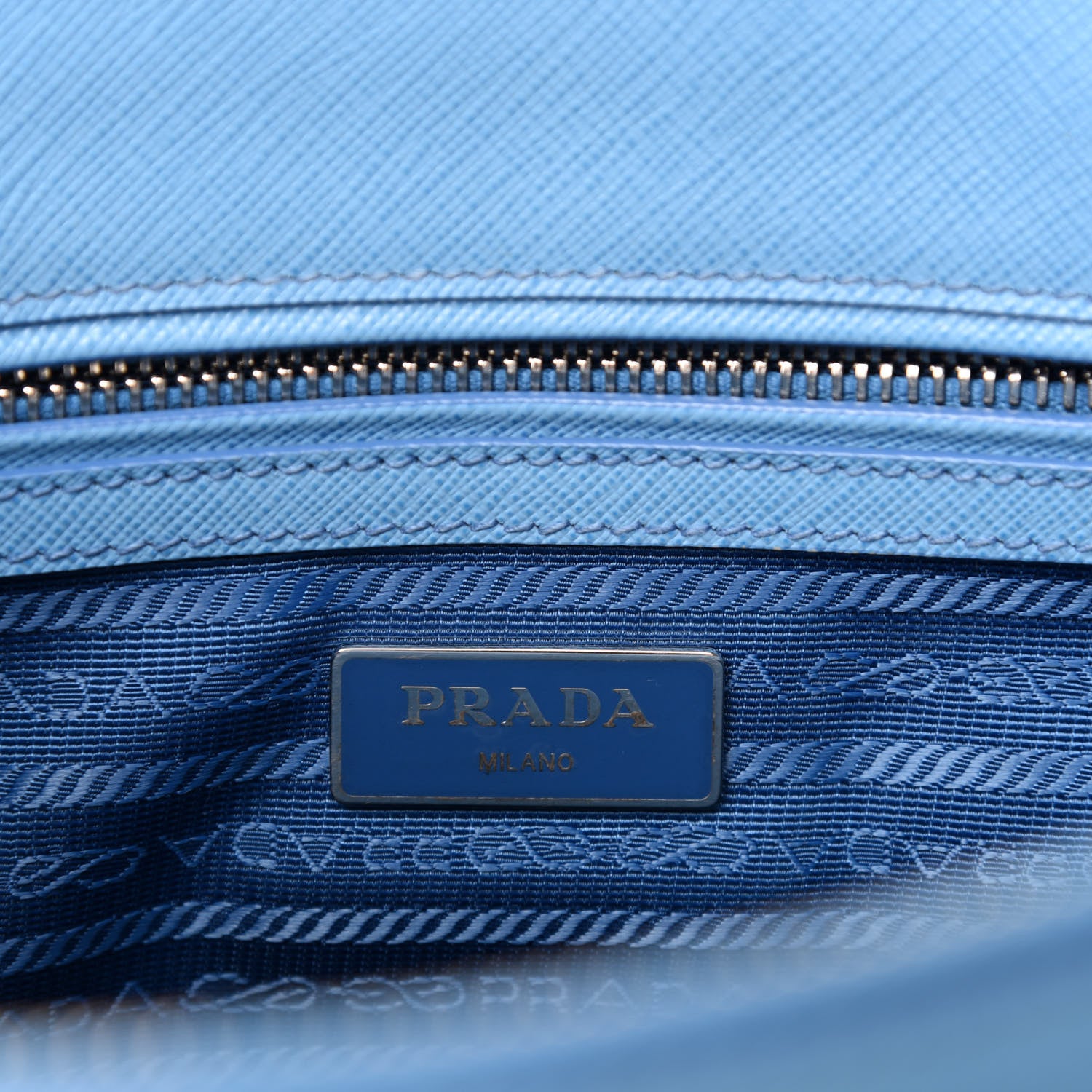 Prada Saffiano Small Galleria Double Zip Tote Mare 10 of 13