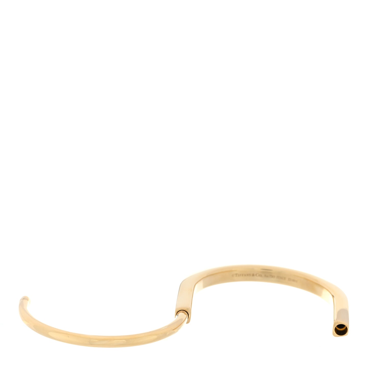 18K Yellow Gold Tiffany Lock Bangle Bracelet