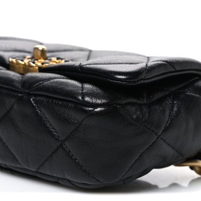 Chanel Goatskin Quilted Chanel 19 Waist Bag Black 10 of 10