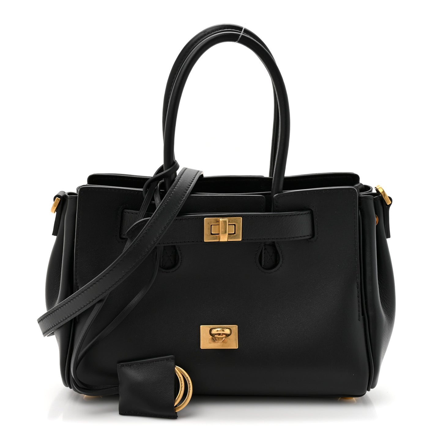 Smooth Calfskin Mini Bel Air Carry All Bag Black