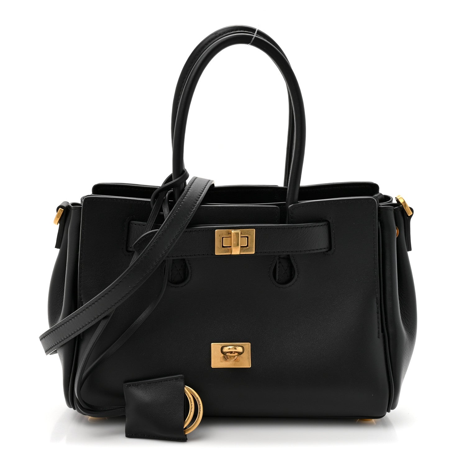 Balenciaga Smooth Calfskin Mini Bel Air Carry All Bag Black 1 of 9