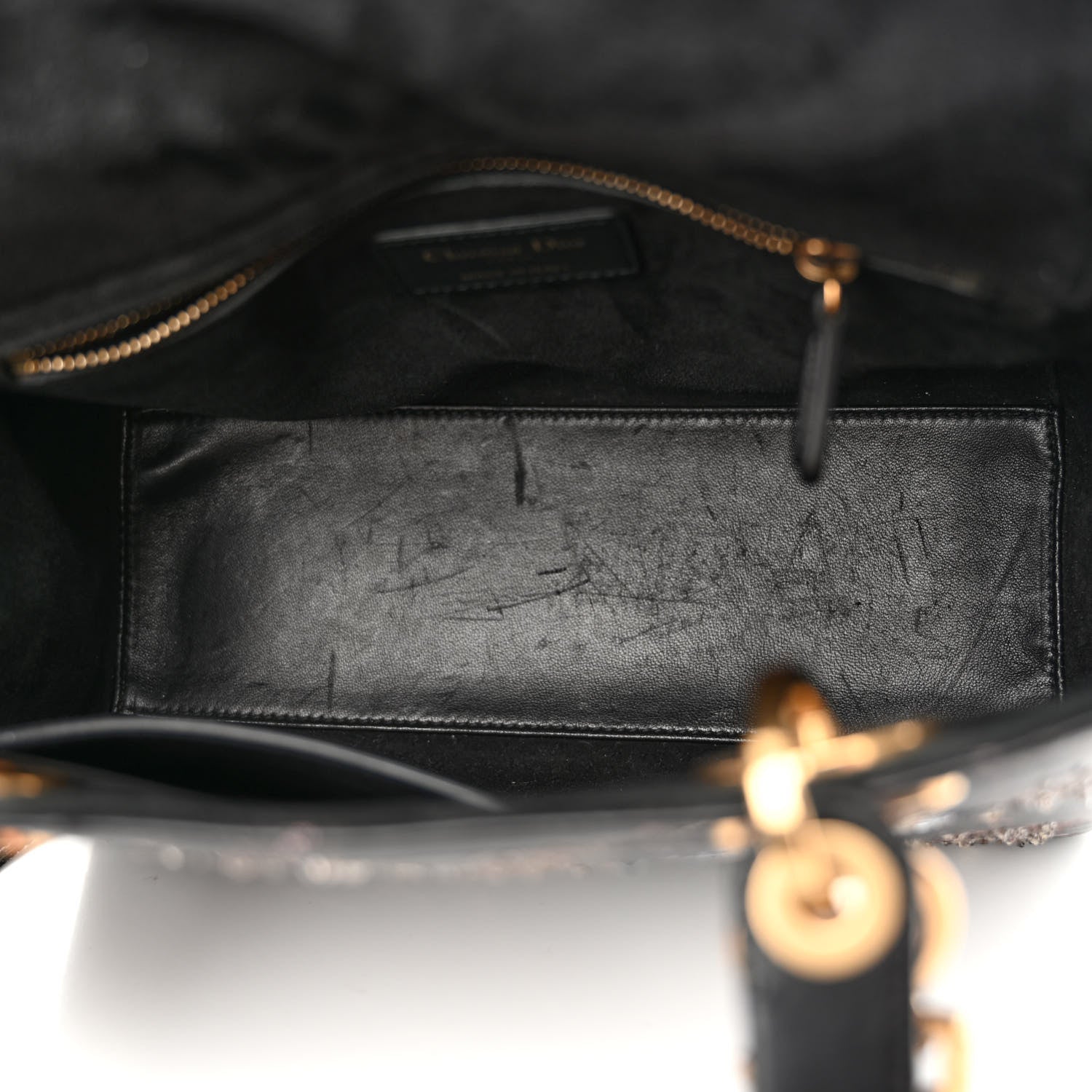 Christian Dior Lambskin Embroidered Medium C'est I Feel Blue Lady Dior Black 5 of 13