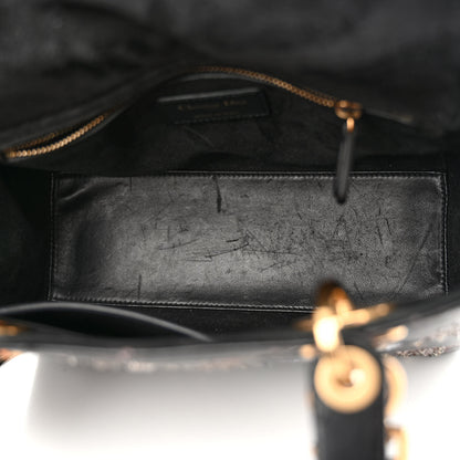 Christian Dior Lambskin Embroidered Medium C'est I Feel Blue Lady Dior Black 5 of 13