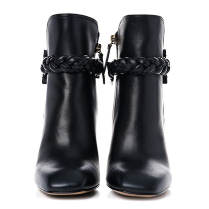 Valentino Garavani Vitello Braided Ankle 100mm Boots 35 Black 2 of 10