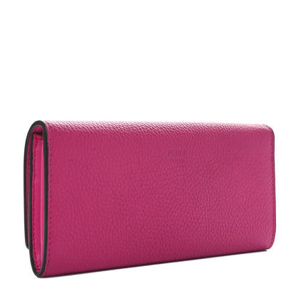 Fendi Cuoio Romano Vitello Grace Selleria Peekaboo Continental Wallet Geranio 2 of 10