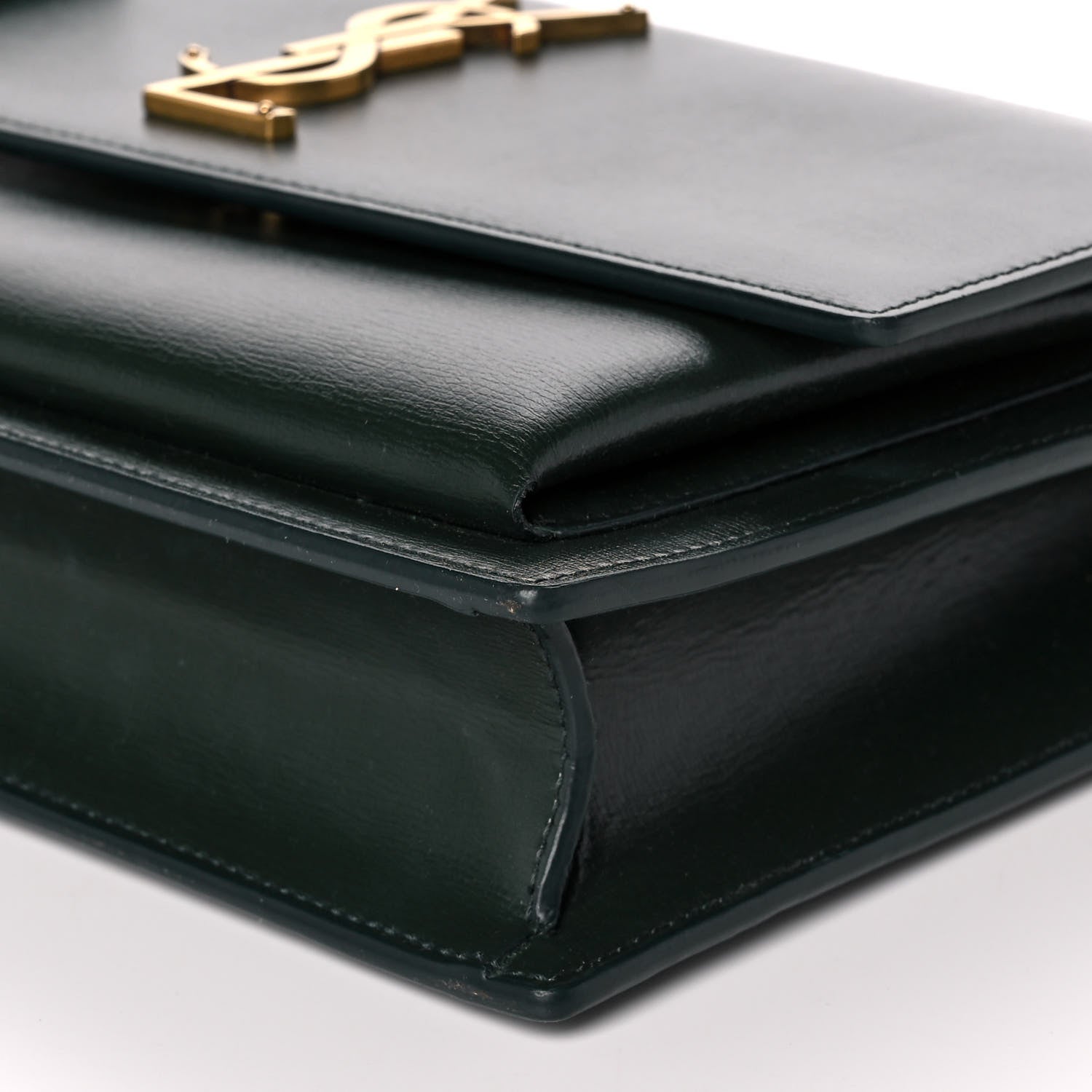 Saint Laurent Calfskin Medium Monogram Sunset New Vert Fonce 9 of 9