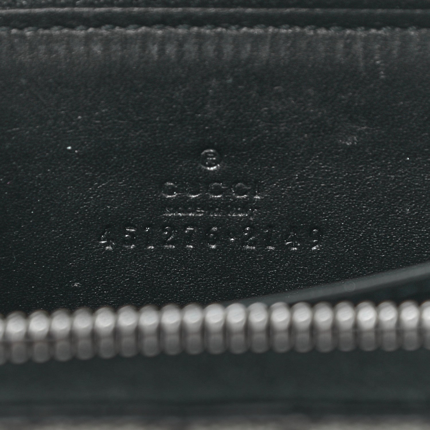 Gucci GG Supreme Monogram Tiger Print Zip Around Card Case Black 5 of 6