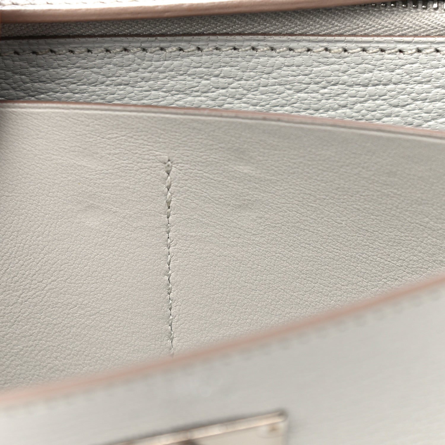 Hermes Chevre Mysore Kelly Longue Wallet Gris Perle 15 of 16