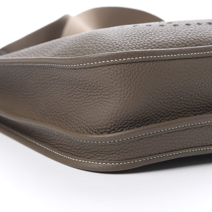 Hermes Taurillon Clemence Evelyne III PM Etoupe 8 of 9