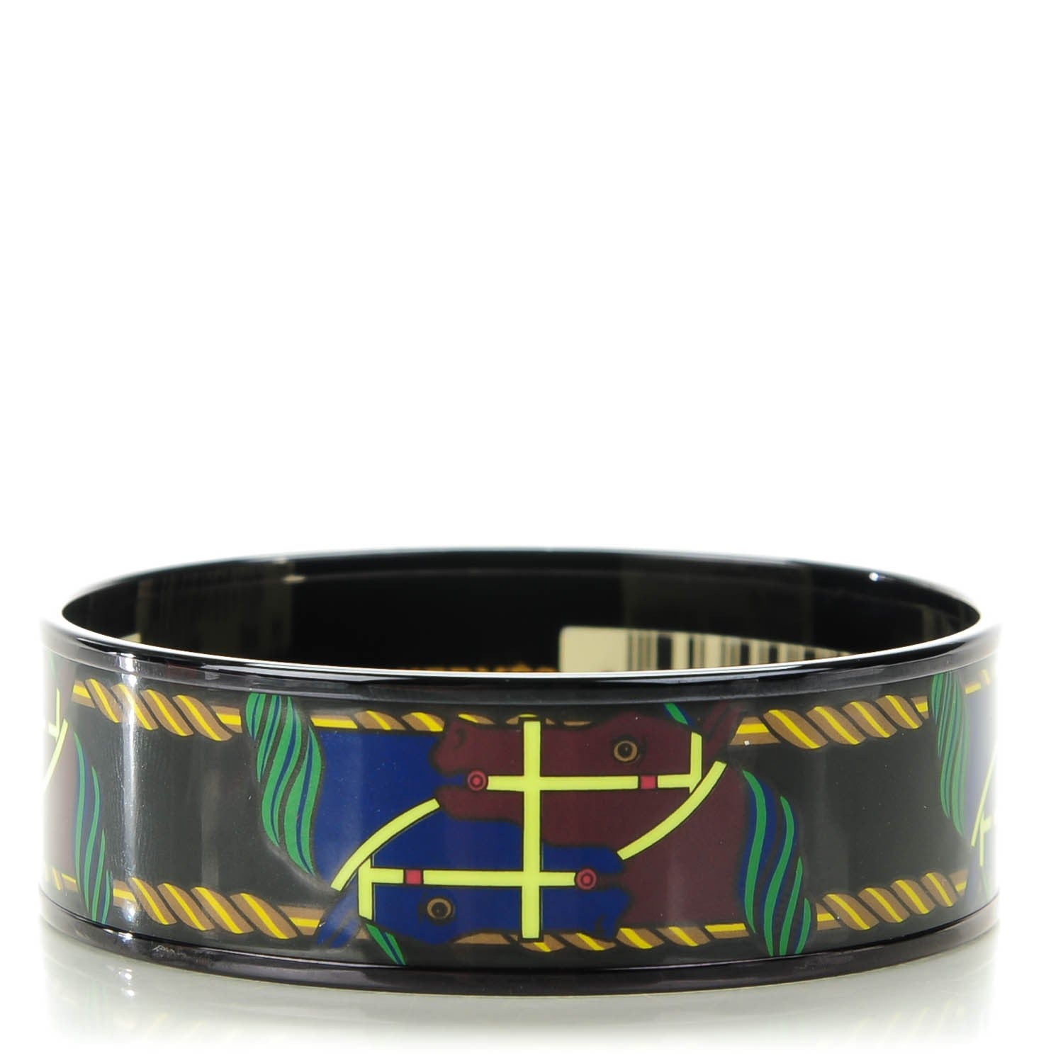 Hermes Enamel Printed Wide Quadrige Bracelet 65 Africa 1 of 7