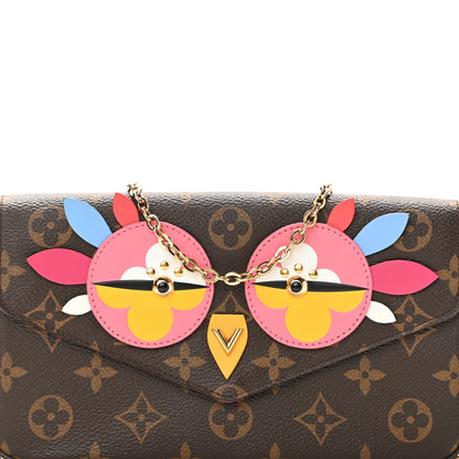 Louis Vuitton Monogram Lovely Birds Pochette Felicie Chain Wallet 8 of 10