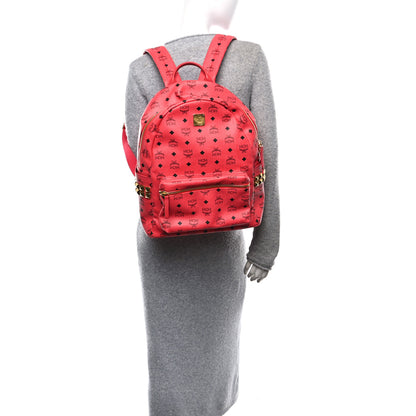 MCM Visetos Medium Side Studs Stark Backpack Corail 2 of 9