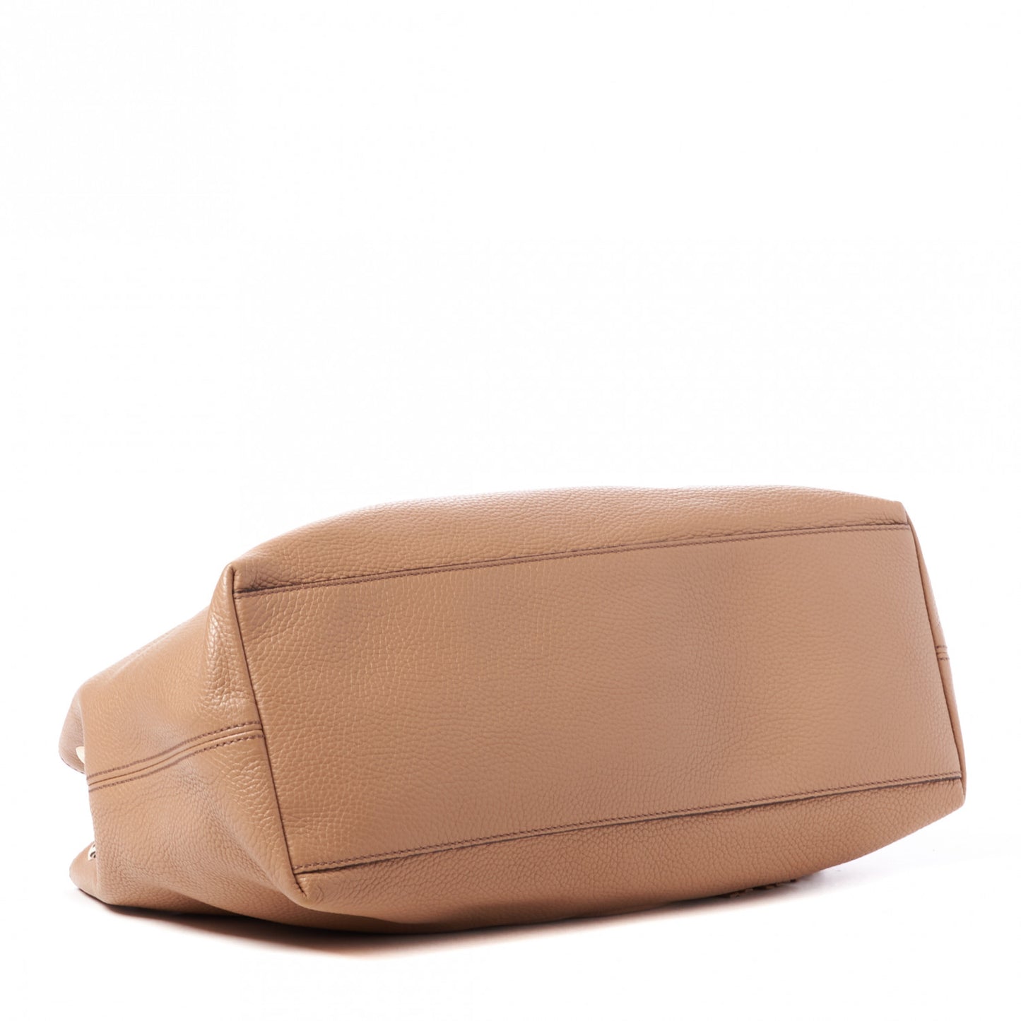 Pebbled Calfskin Medium Soho Chain Shoulder Bag Rose Beige