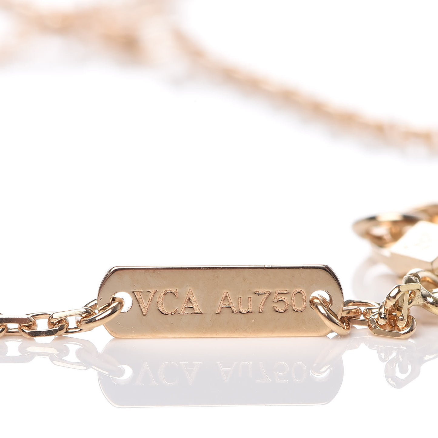 18K Yellow Gold Vintage Alhambra Pendant Necklace