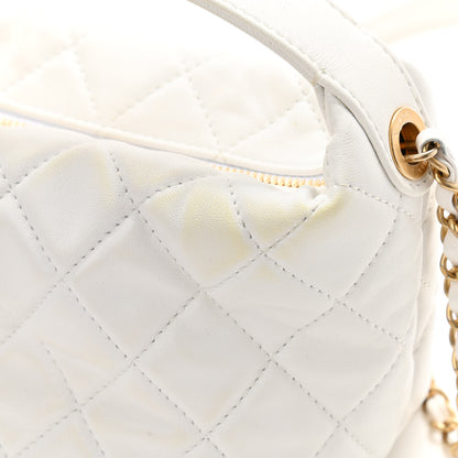 Chanel Lambskin Quilted Small Perfect Meeting Hobo White 11 of 11