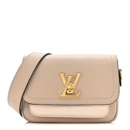 Louis Vuitton Grained Calfskin Lockme Tender Greige 1 of 11