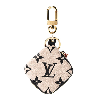 Louis Vuitton Empreinte Monogram Giant Crafty Square Pouch Bag Charm Key Holder Creme Black 2 of 7