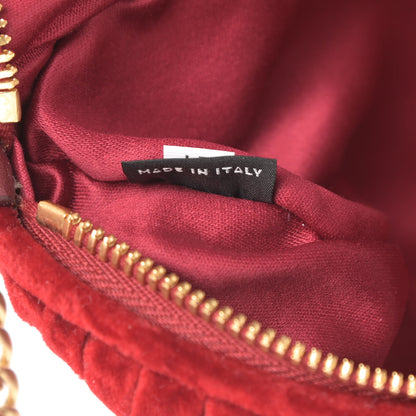 Miu Miu Velluto Matelasse Rider Belt Bag Cherry 8 of 12