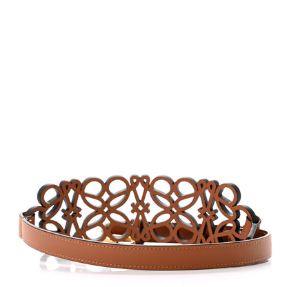Loewe Calfskin Anagram Cutout Strap Tan 2 of 4