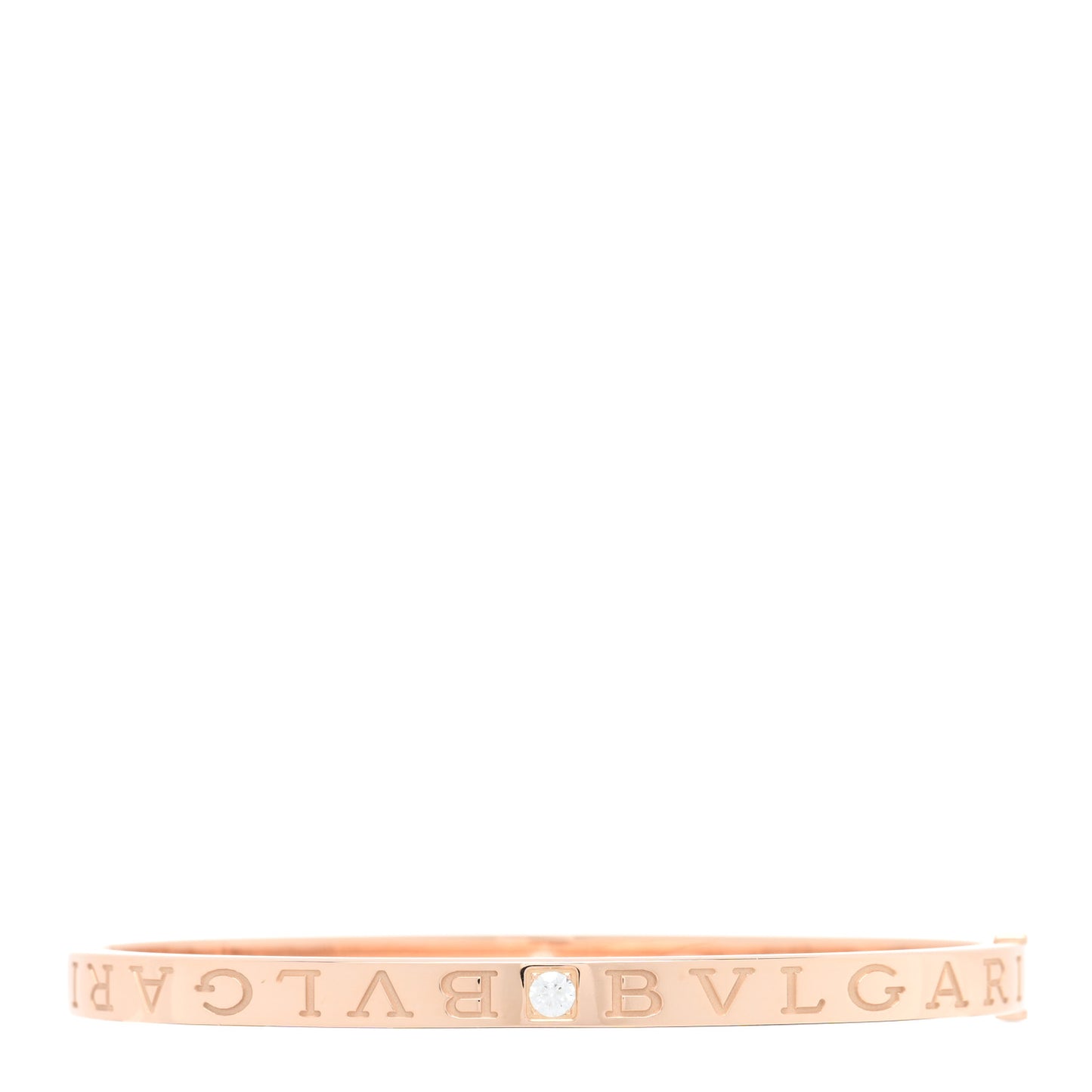 18K Rose Gold Diamond B.Zero1 Essential Bangle Bracelet L