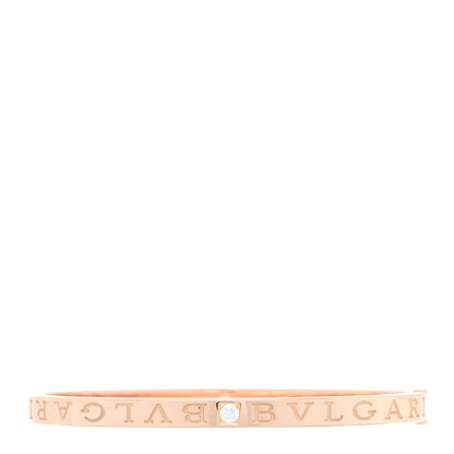 Bulgari 18K Rose Gold Diamond B.Zero1 Essential Bangle Bracelet L 1 of 4