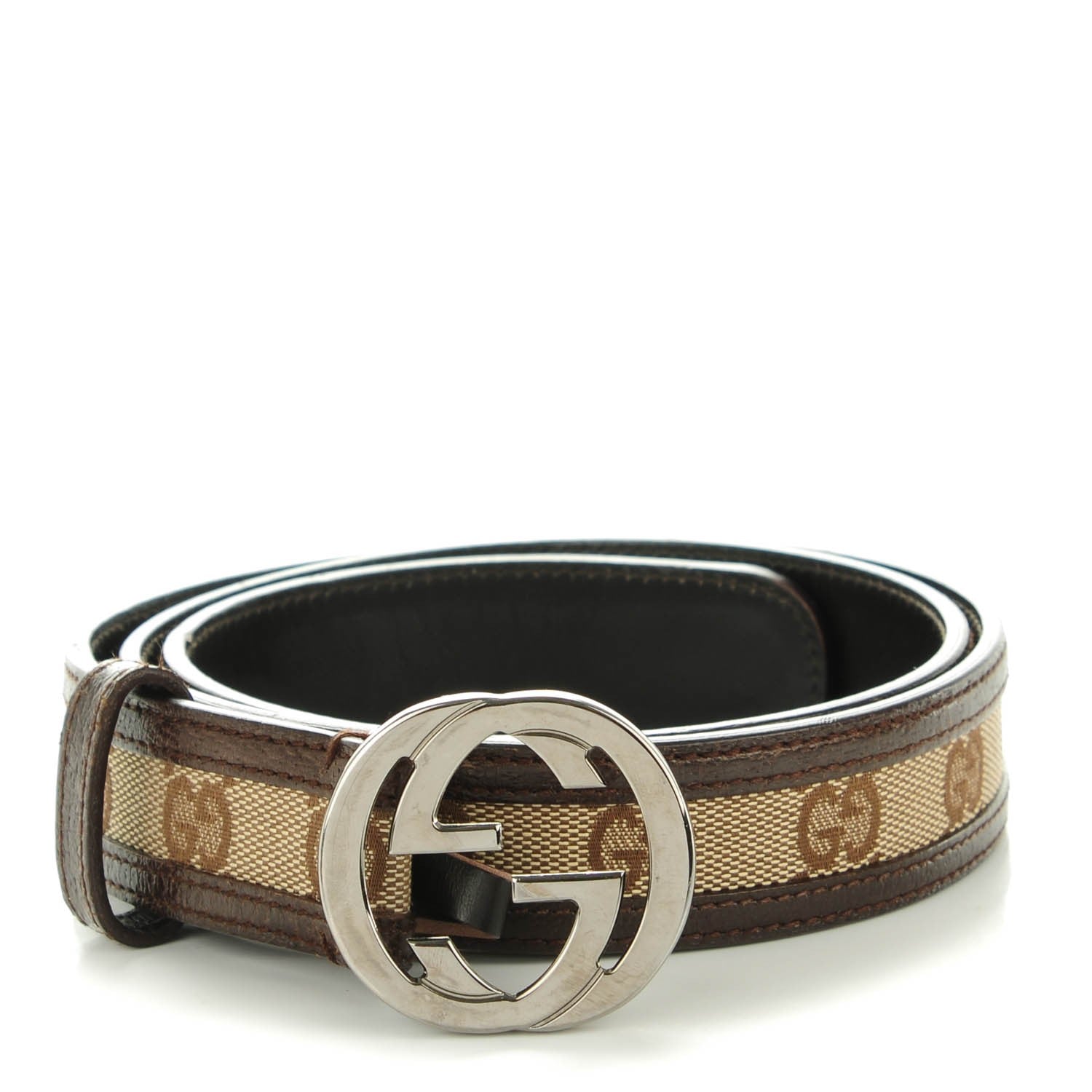 Gucci Monogram Interlocking G Belt 90 36 Dark Brown 1 of 5