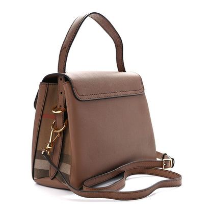 Burberry Derby Calfskin House Check Small Camberley Dark Sand 3 of 12