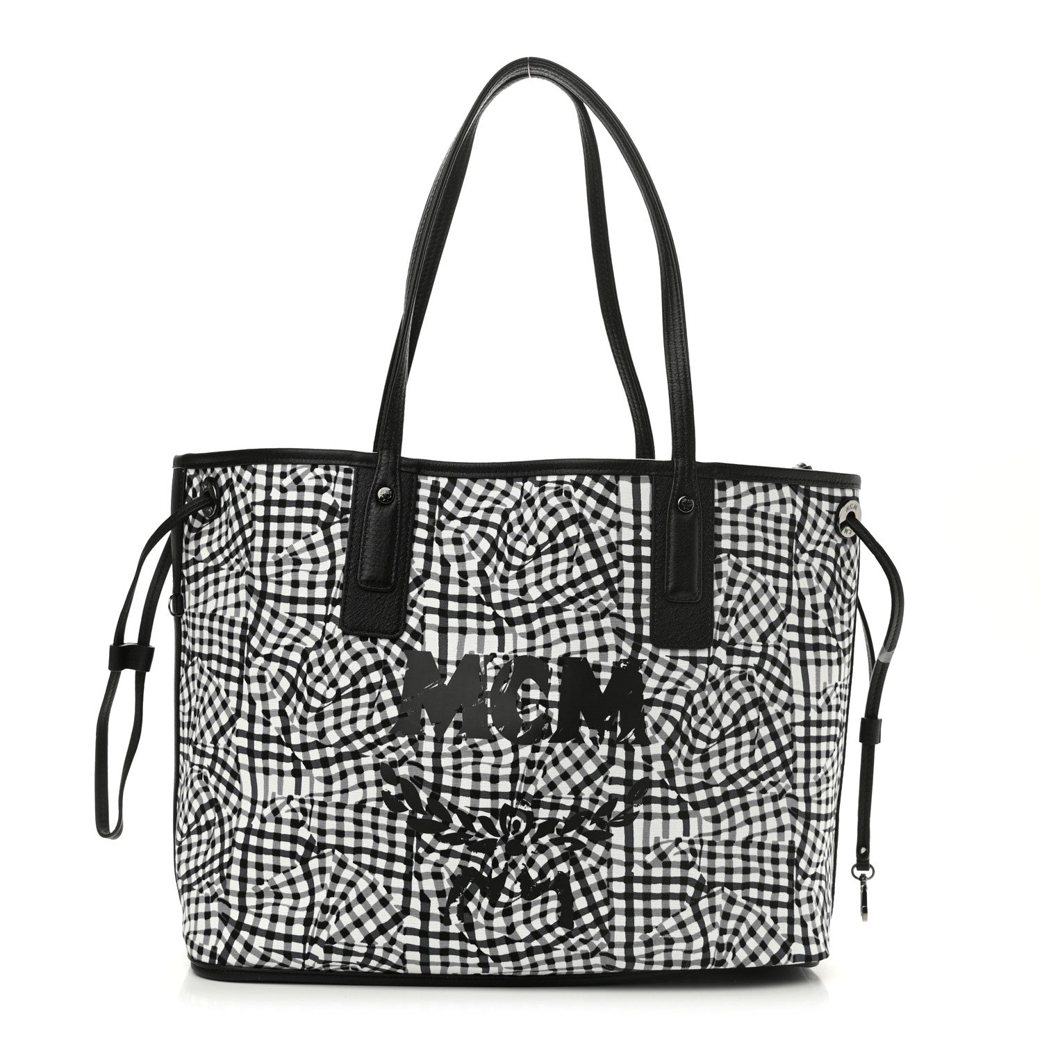 MCM Visetos Medium Liz Reversible Shopper Tote Black 10 of 16