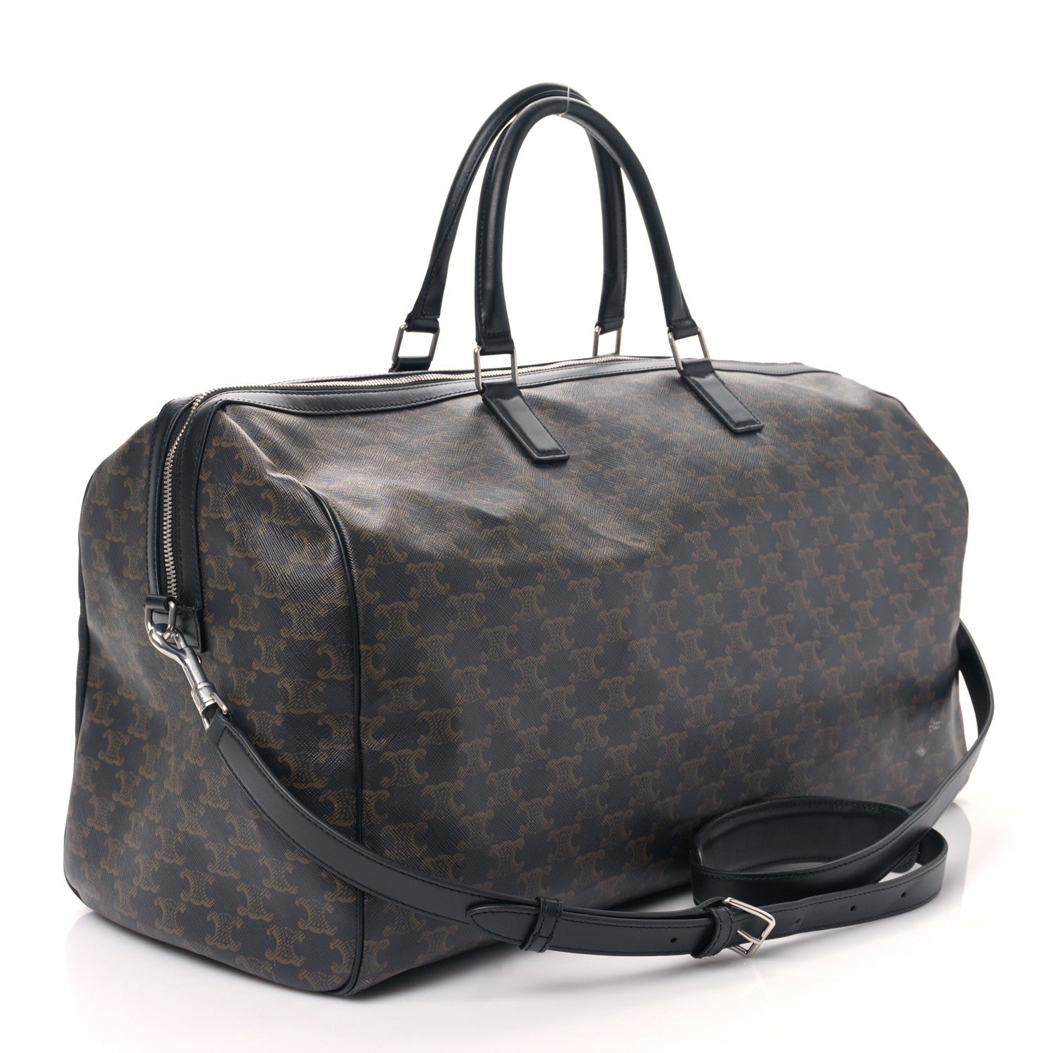Celine X DAVID WEISS Triomphe Canvas Waves Large Voyage Duffle Black Multicolor 3 of 7
