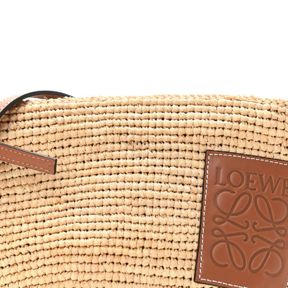 Loewe Calfskin Raffia Paulas Ibiza Pochette Bag Natural Tan 8 of 10