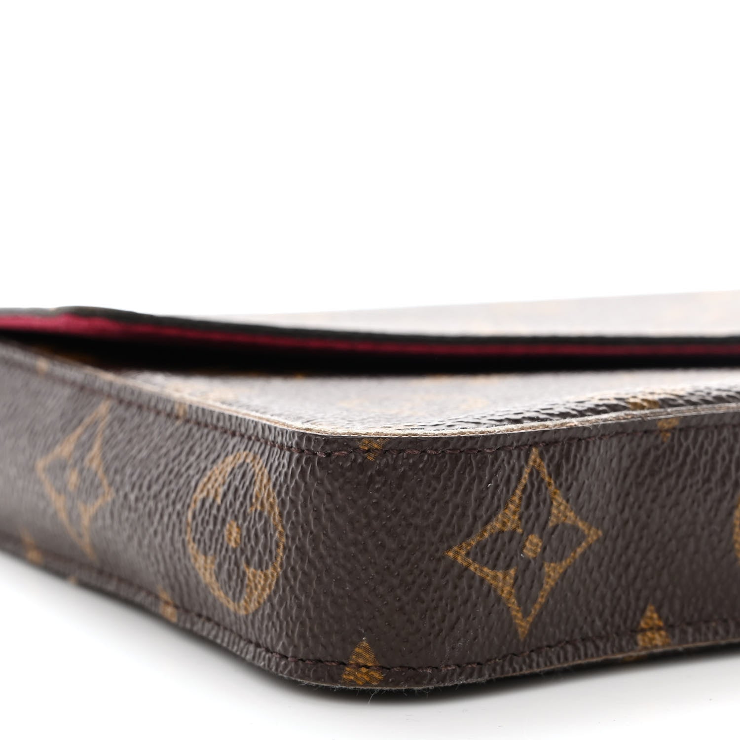 Louis Vuitton Monogram Pochette Felicie Chain Wallet Fuchsia 12 of 18