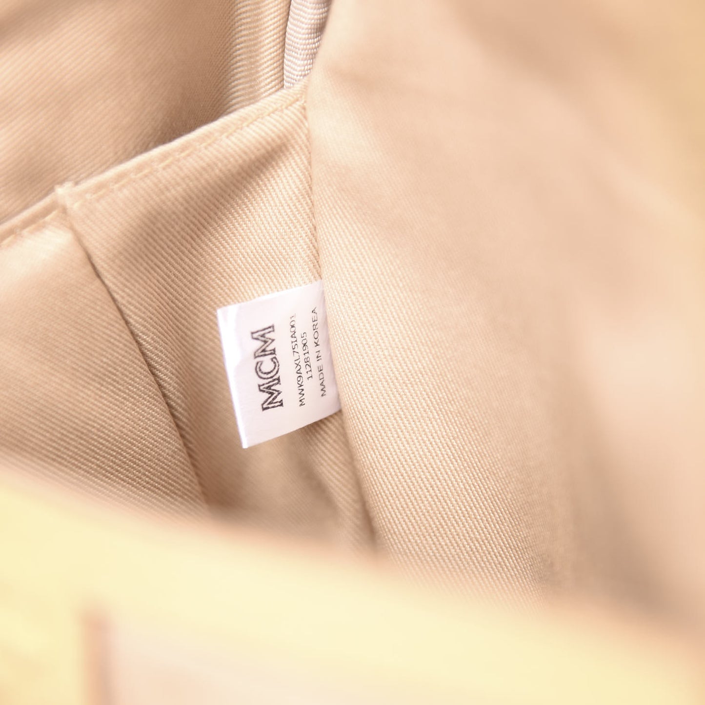 Calfskin Visetos Small Backpack Beige