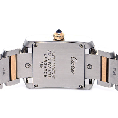 Cartier Stainless Steel 18K Pink Gold Mother of Pearl 20mm Tank Francaise Quartz Watch 4 of 4