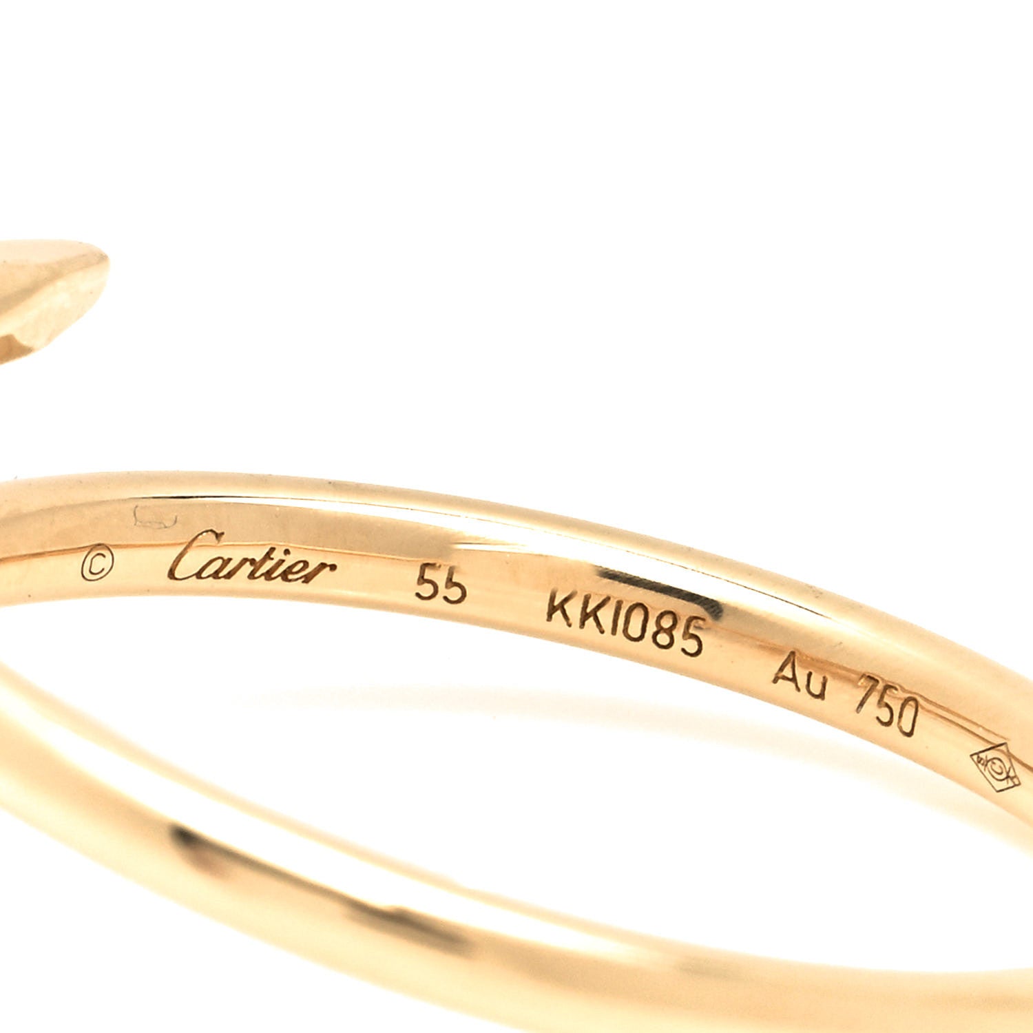 Cartier 18K Yellow Gold Small Juste Un Clou Ring 55 7.25 4 of 4