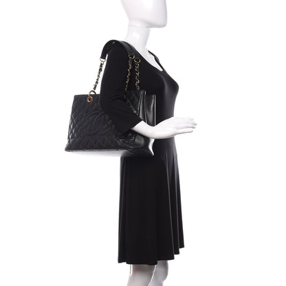 Chanel Caviar Quilted Grand Shopping Tote GST Black 2 of 10