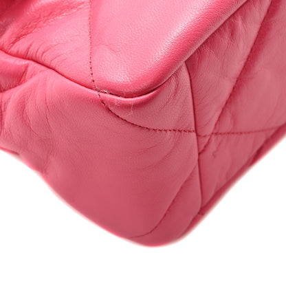 Chanel Lambskin Quilted Large Chanel 19 Flap Dark Pink 9 of 11