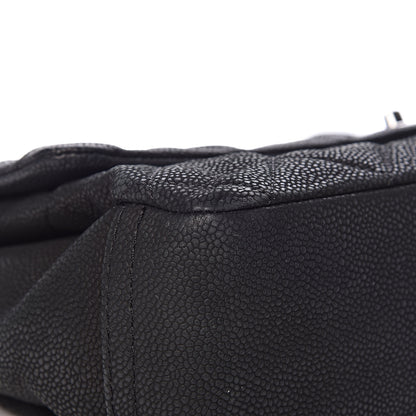Chanel Iridescent Caviar Quilted Medium Lady Pearly Flap Black 15 of 16